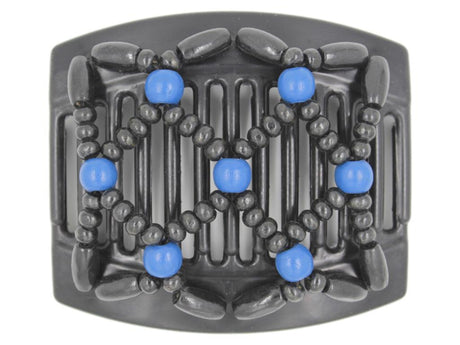 African Butterfly Thick Hair Comb - Ndebele Black 64