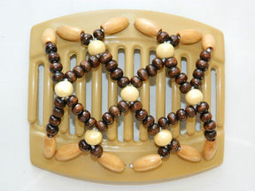 African Butterfly Thick Hair Comb - Ndebele Blonde 23