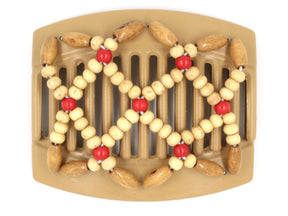 African Butterfly Thick Hair Comb - Ndebele Blonde 43
