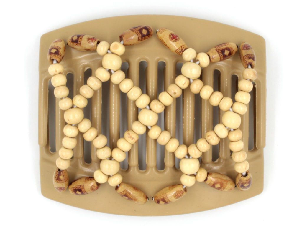 African Butterfly Thick Hair Comb - Ndebele Blonde 44