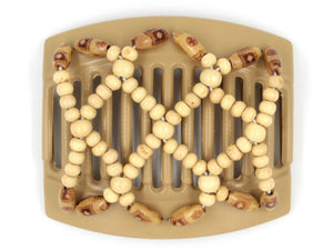 African Butterfly Thick Hair Comb - Ndebele Blonde 44