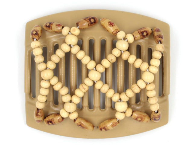 African Butterfly Thick Hair Comb - Ndebele Blonde 44