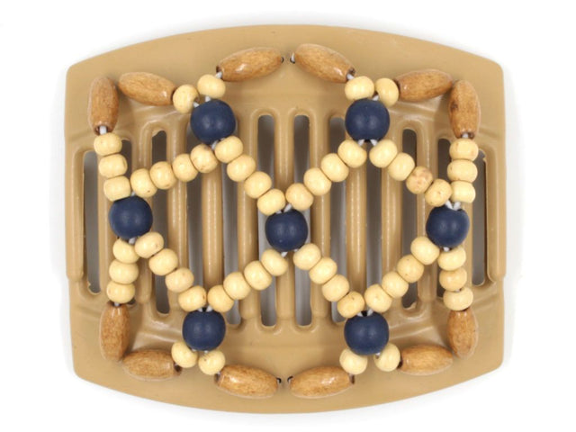 African Butterfly Thick Hair Comb - Ndebele Blonde 45