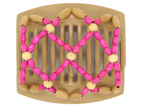 African Butterfly Thick Hair Comb - Ndebele Blonde 50