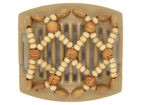 African Butterfly Thick Hair Comb - Ndebele Blonde 52
