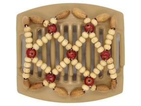 African Butterfly Thick Hair Comb - Ndebele Blonde 53