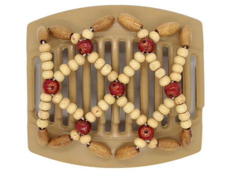 African Butterfly Thick Hair Comb - Ndebele Blonde 53