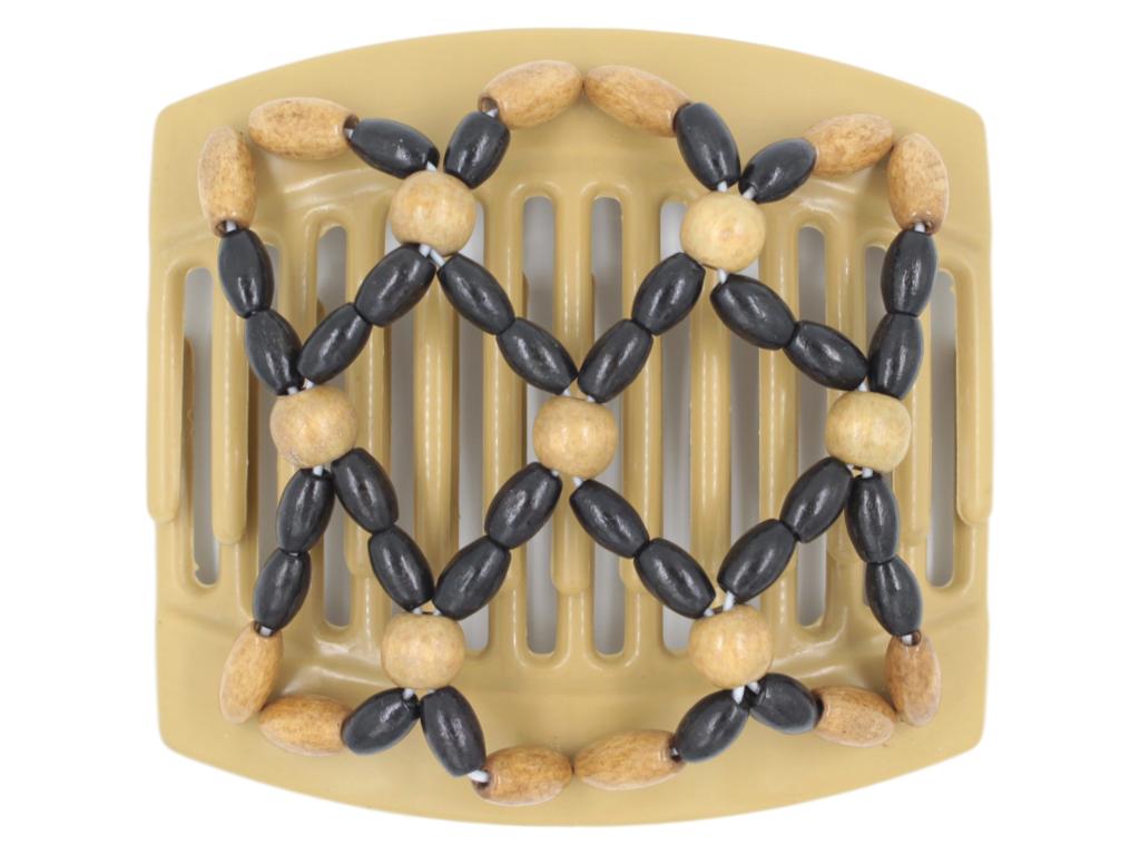 African Butterfly Thick Hair Comb - Ndebele Blonde 63