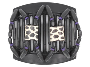 African Butterfly Thick Hair Comb - Stones & Bones Black 103