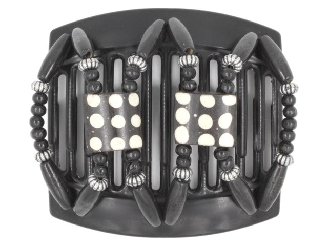 African Butterfly Thick Hair Comb - Stones & Bones Black 104