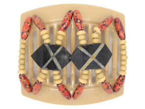 African Butterfly Thick Hair Comb - Stones & Bones Blonde 38