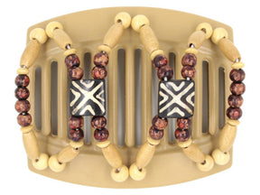 African Butterfly Thick Hair Comb - Stones & Bones Blonde 48
