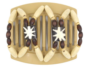 African Butterfly Thick Hair Comb - Stones & Bones Blonde 60