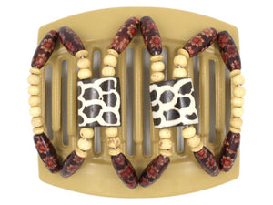 African Butterfly Thick Hair Comb - Stones & Bones Blonde 61