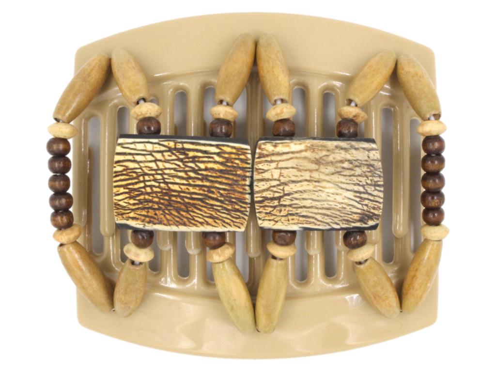 African Butterfly Thick Hair Comb - Stones & Bones Blonde 62