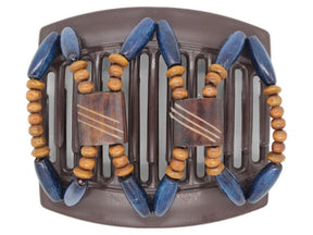 African Butterfly Thick Hair Comb - Stones & Bones Brown 76