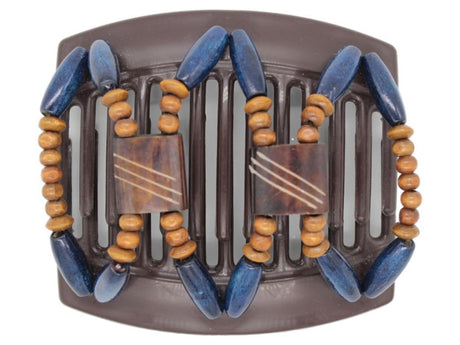 African Butterfly Thick Hair Comb - Stones & Bones Brown 76
