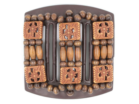 African Butterfly Thick Hair Comb - Tripla Brown 27