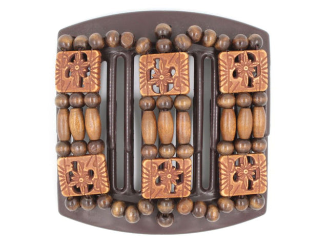 African Butterfly Thick Hair Comb - Tripla Brown 27