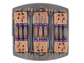 African Butterfly Thick Hair Comb - Tripla Brown 28