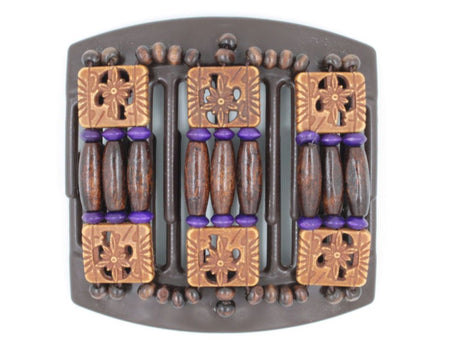 African Butterfly Thick Hair Comb - Tripla Brown 28