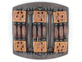 African Butterfly Thick Hair Comb - Tripla Brown 29