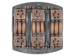 African Butterfly Thick Hair Comb - Tripla Brown 57