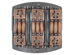 African Butterfly Thick Hair Comb - Tripla Brown 57