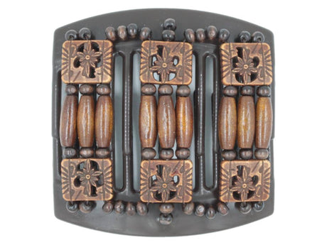 African Butterfly Thick Hair Comb - Tripla Brown 57